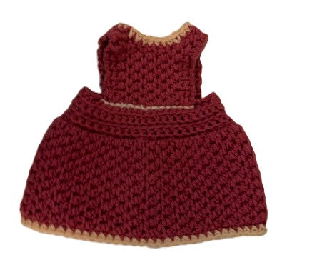 Handmade Emma Brunette Crochet Doll 14" Amigurumi 8-Piece Gift Set Age 8–12+