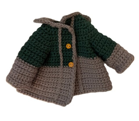 Handmade Emma Brunette Crochet Doll 14" Amigurumi 8-Piece Gift Set Age 8–12+