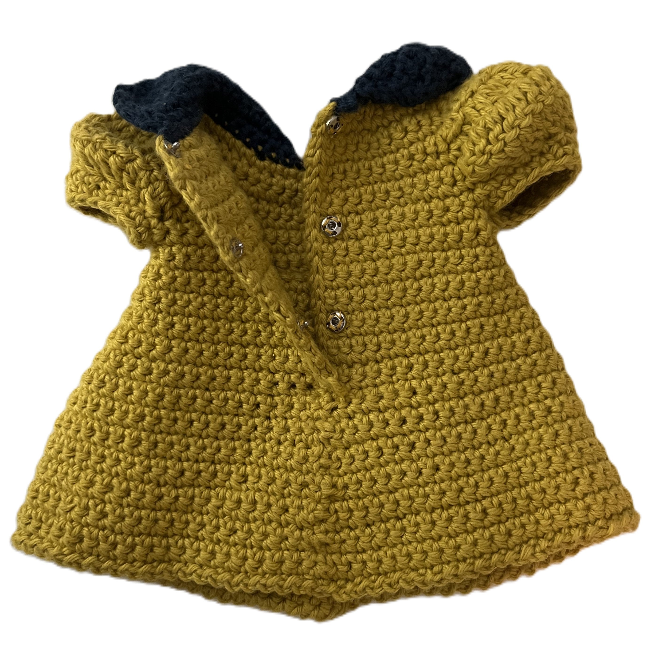 Vicki – 14” Handmade Crochet Doll with Curly Two-Tone Hair, Floral Dress & Magnetic Hands (Ages 8–12+)