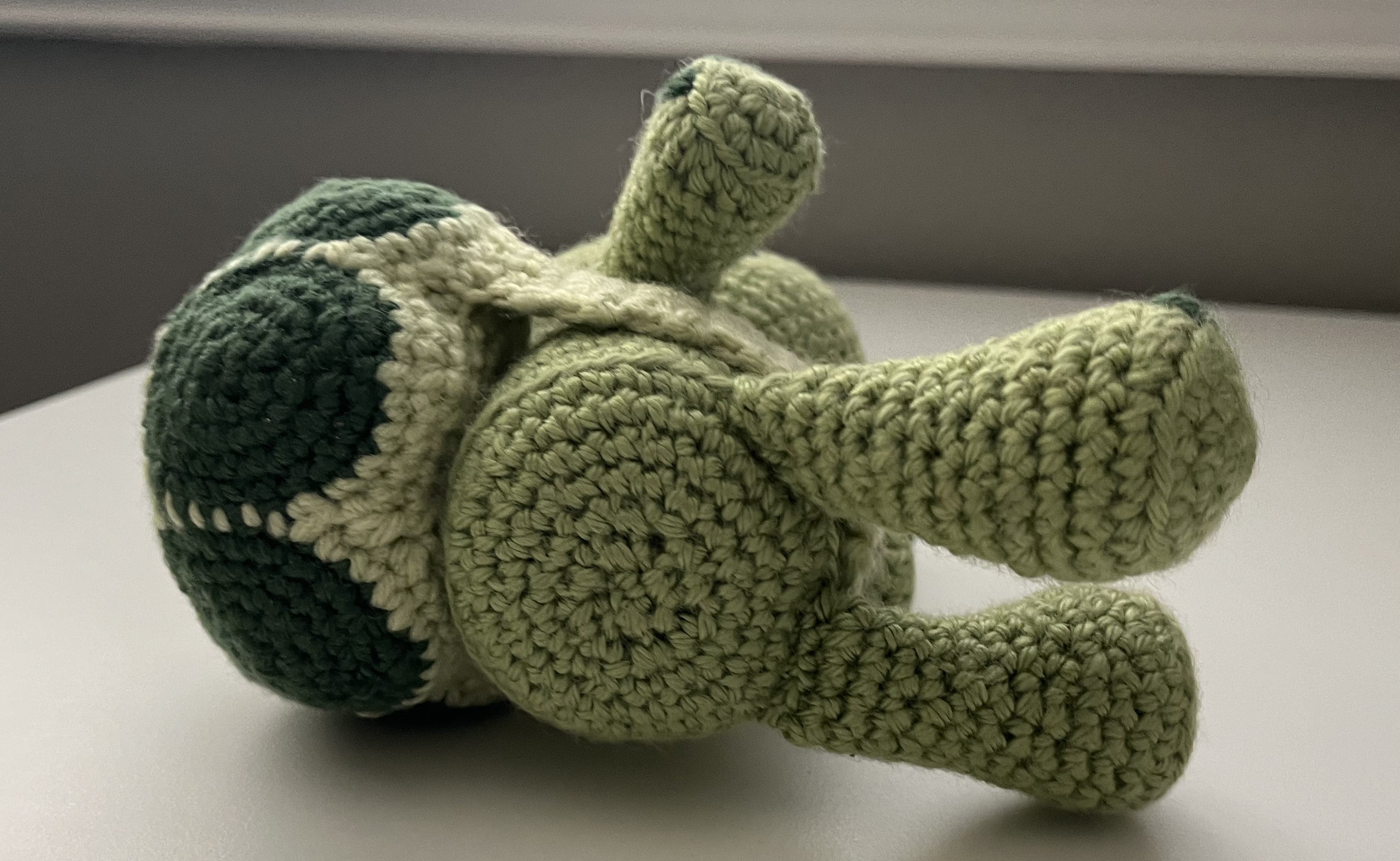 Cute Crochet Turtle Plushie - Toby with Detachable Vest Shell and Red Top Hat - 9" Amigurumi