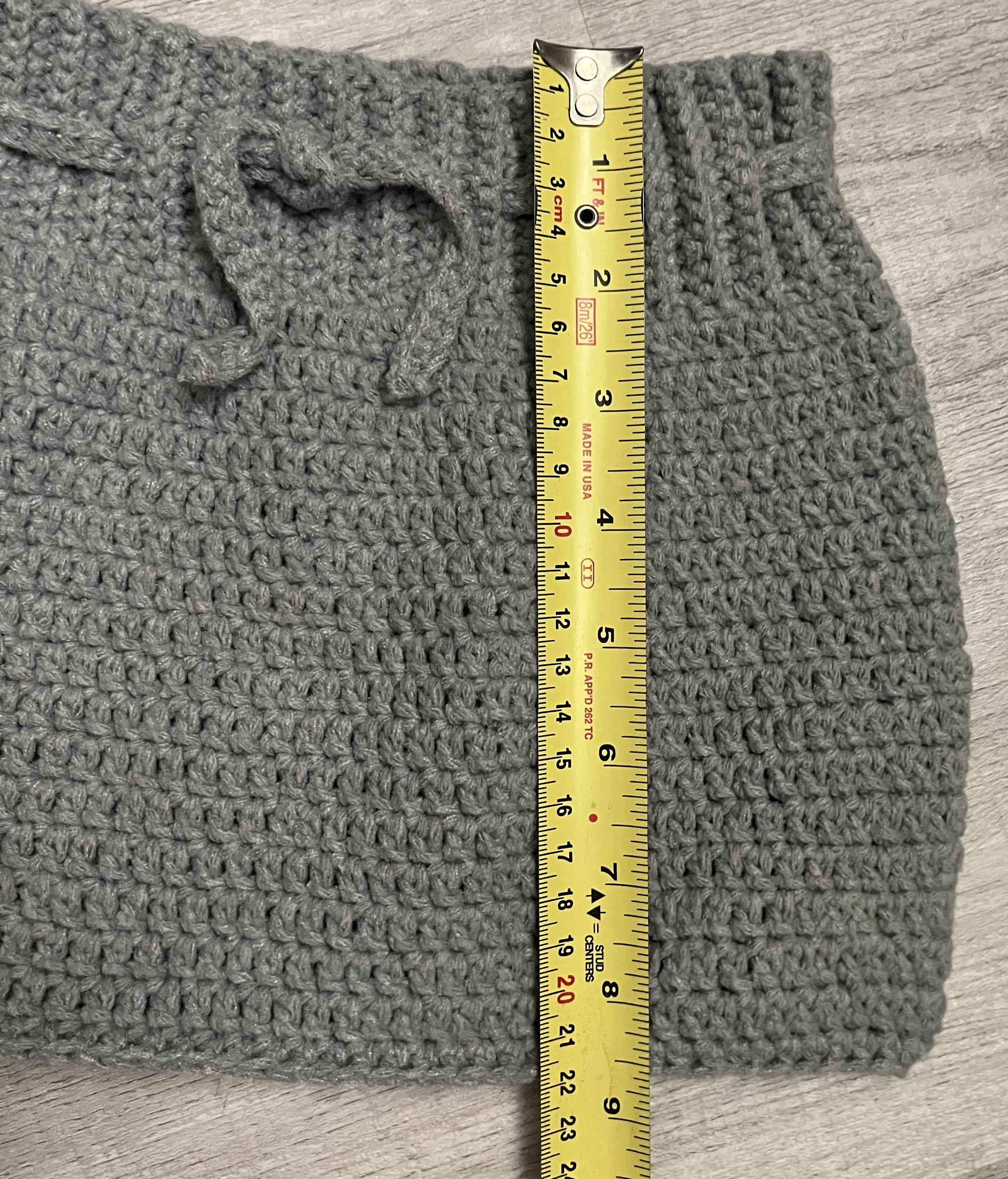 Gerber Onesie Baby Girl Set: Gray Crochet Skirt & Pink Cream Mary Jane Booties - 6-8 Months Handmade