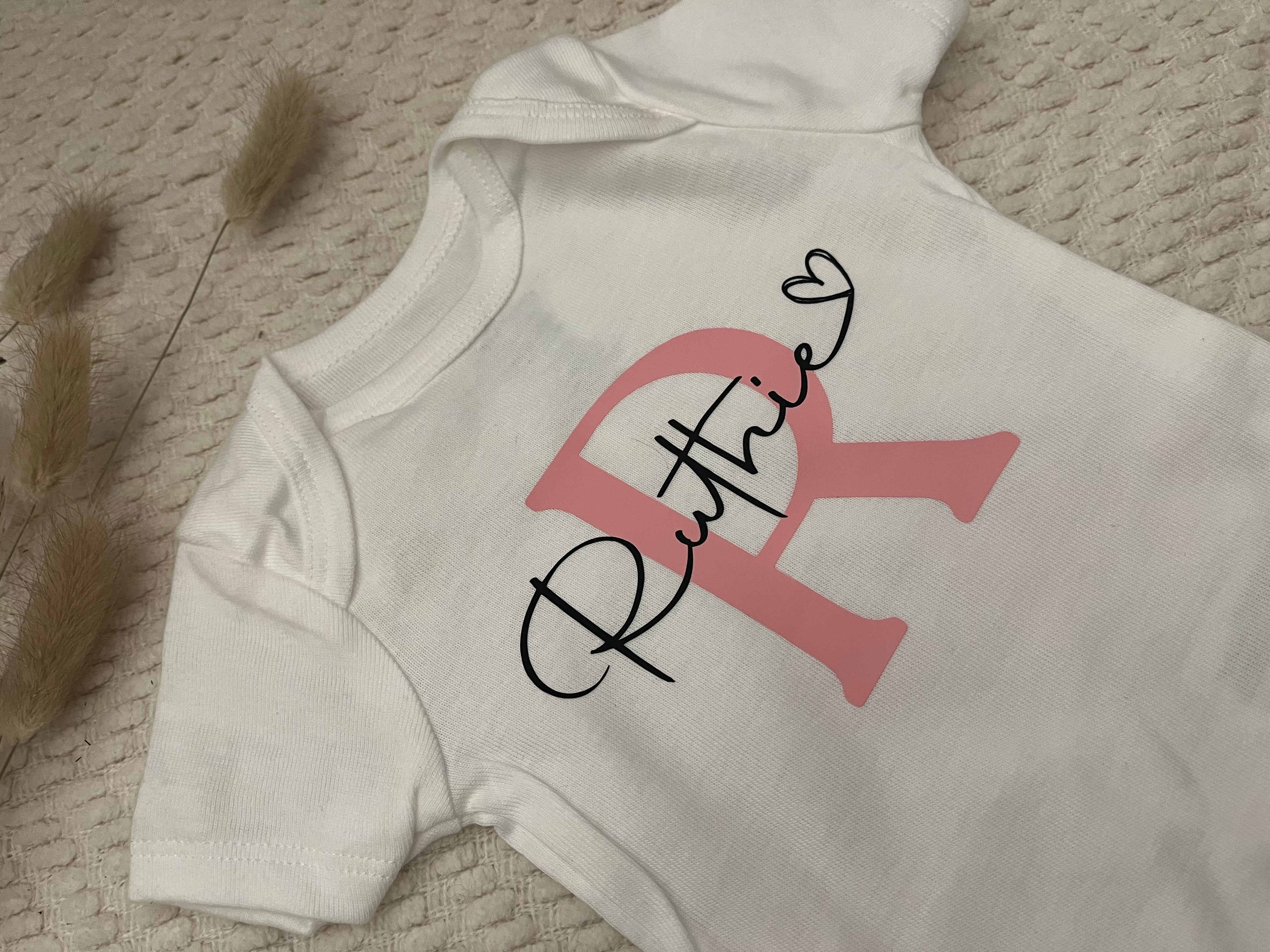 Personalized Monogrammed Baby Onesies, Birth Name Reveal, Coming Home Outfit, Newborn Photo Outfit, Take Home Outfit