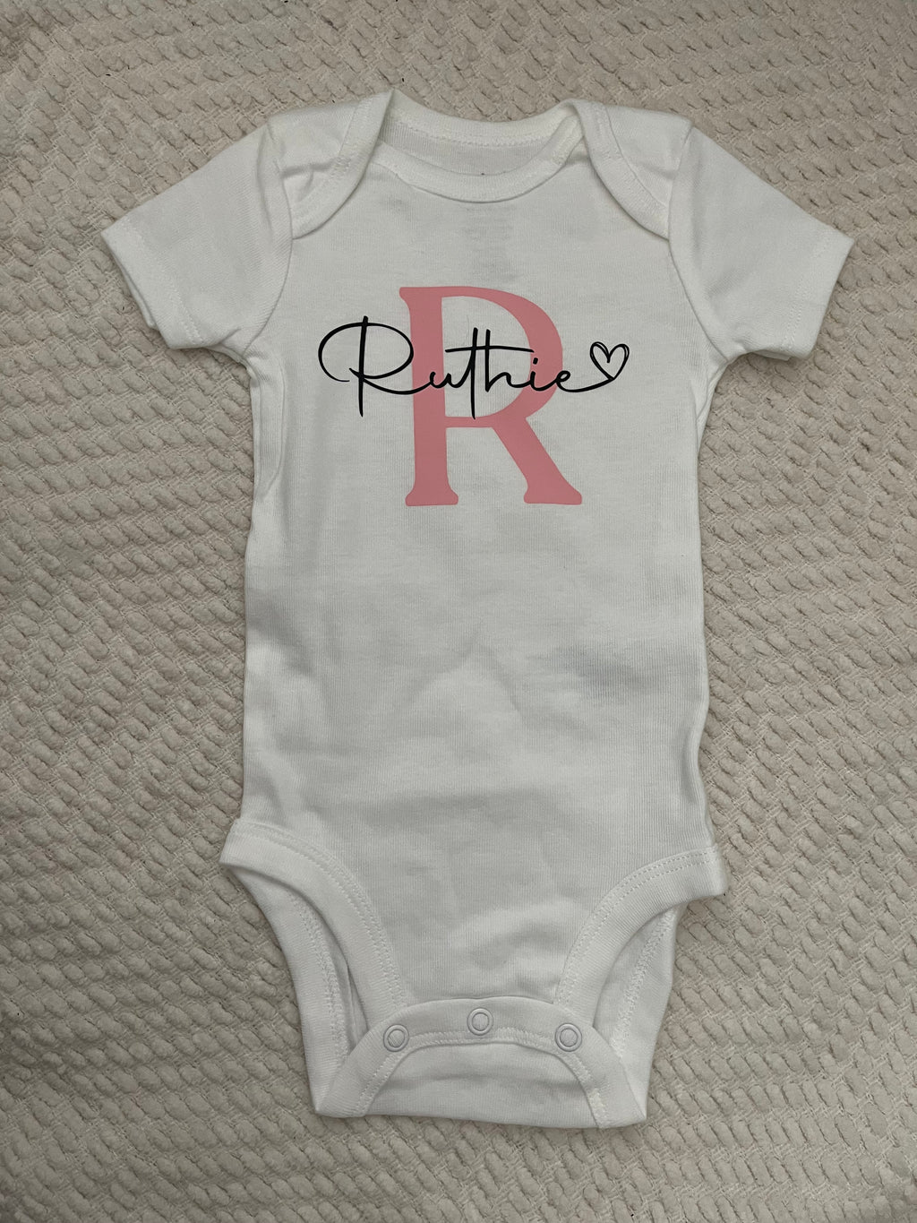 Personalized Monogrammed Baby Onesies, Birth Name Reveal, Coming Home Outfit, Newborn Photo Outfit, Take Home Outfit