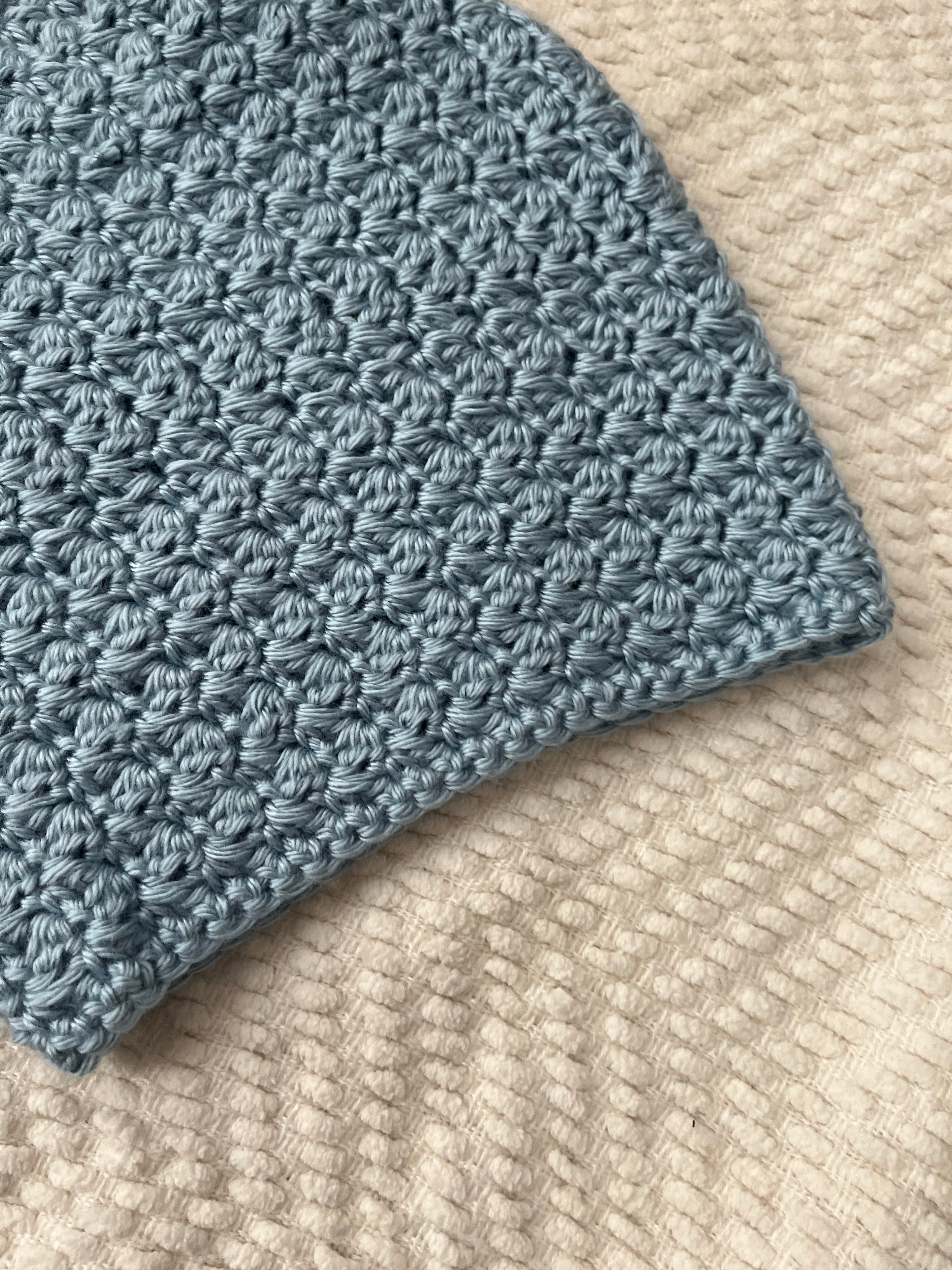 Handmade Crochet Dog Sweater – Light Blue, Cozy & Soft, Small/Medium