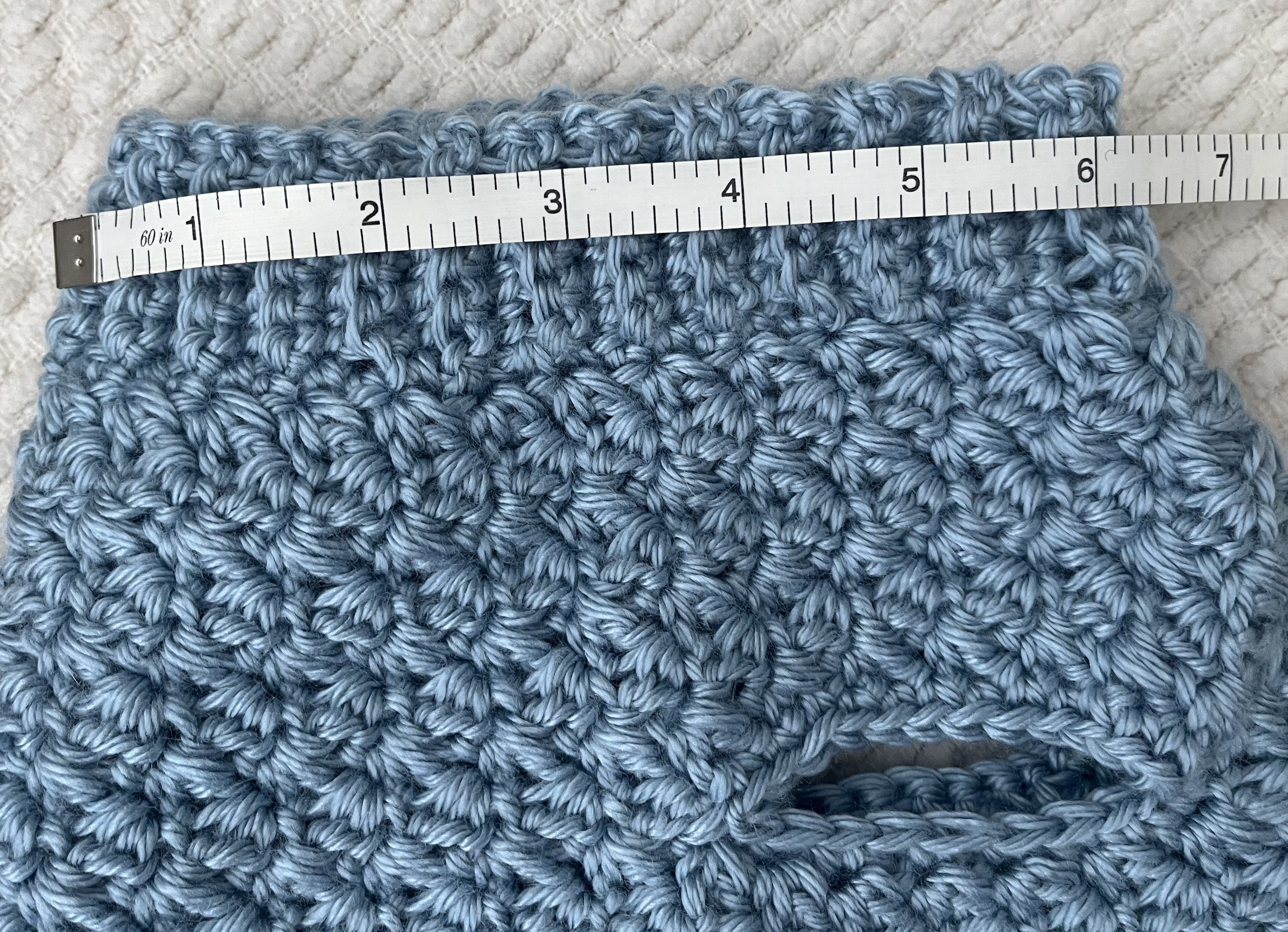 Handmade Crochet Dog Sweater – Light Blue, Cozy & Soft, Small/Medium