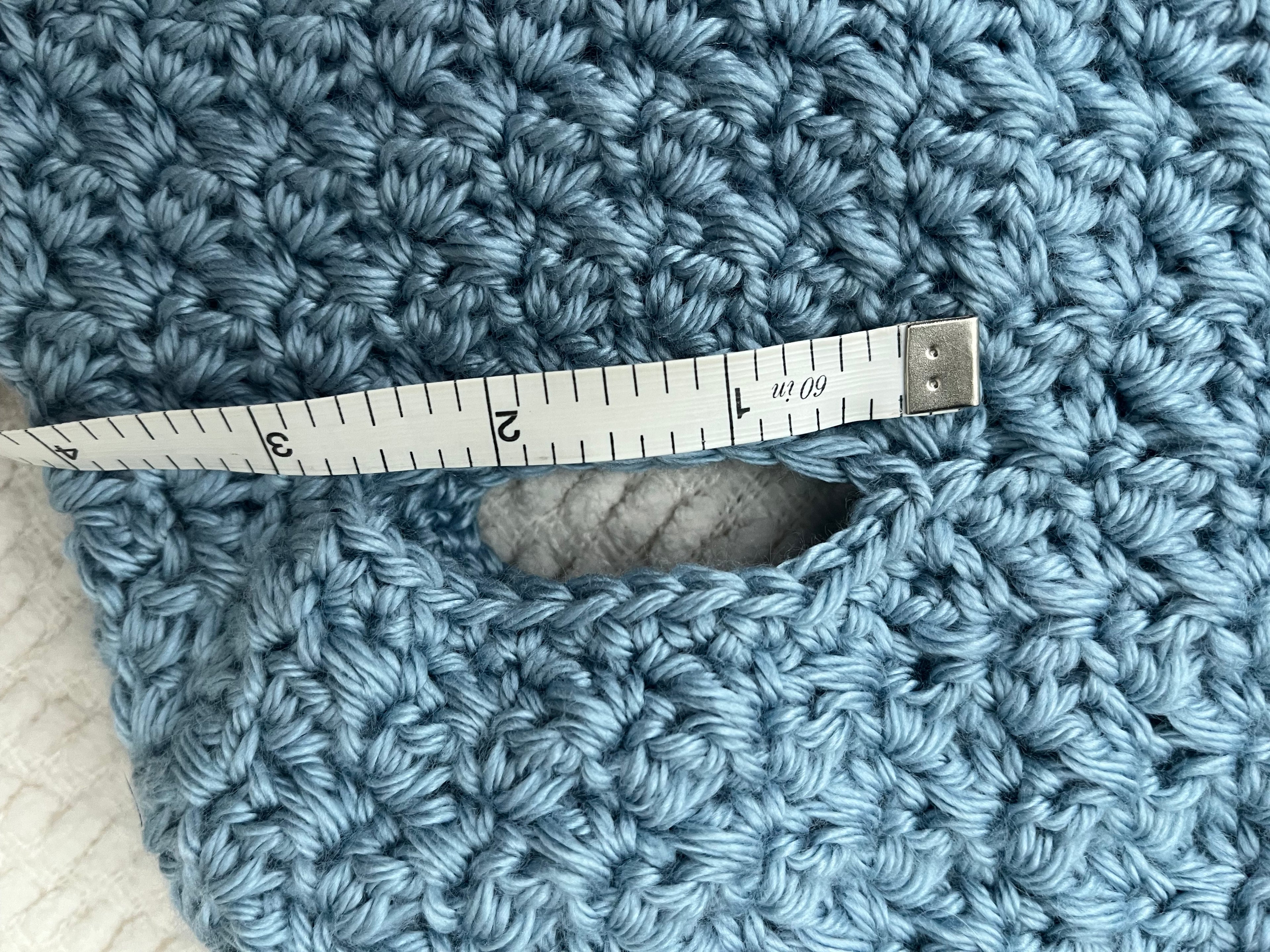 Handmade Crochet Dog Sweater – Light Blue, Cozy & Soft, Small/Medium