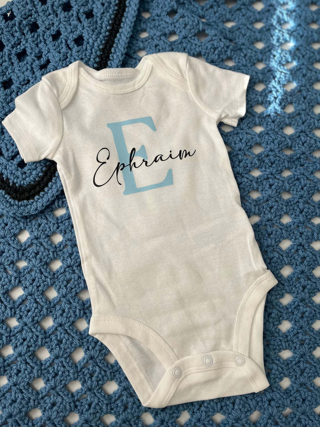 Personalized Monogrammed Baby Onesies, Birth Name Reveal, Coming Home Outfit, Newborn Photo Outfit, Take Home Outfit