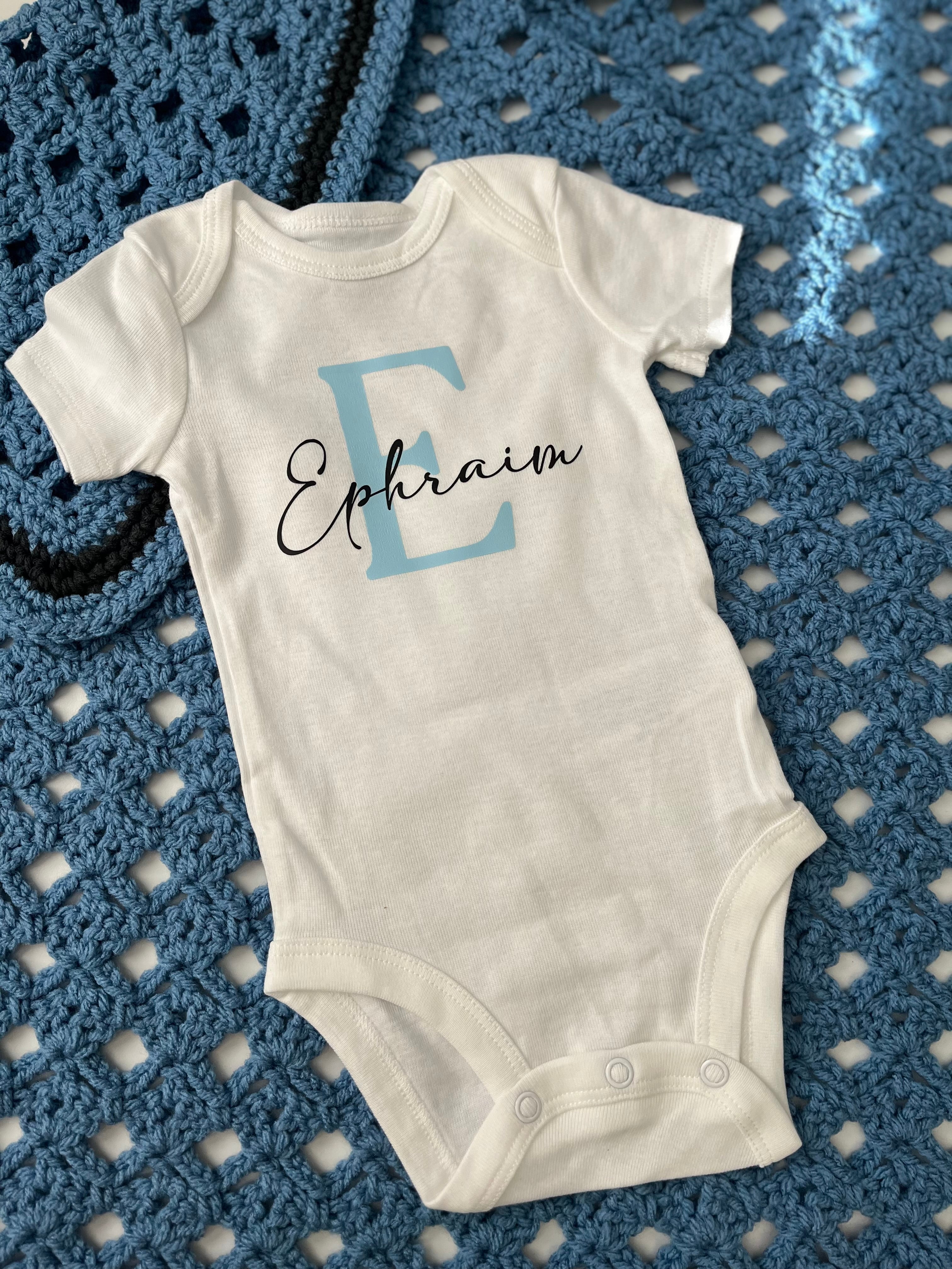 Personalized Monogrammed Baby Onesies, Birth Name Reveal, Coming Home Outfit, Newborn Photo Outfit, Take Home Outfit